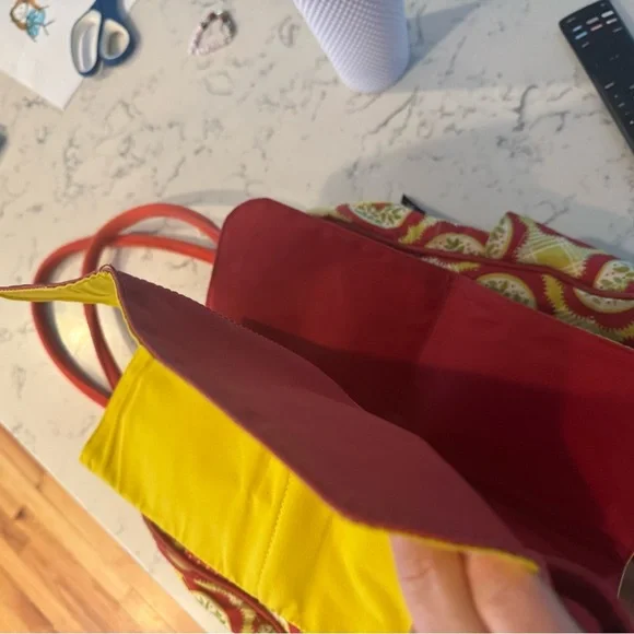 Petunia Pickle Bottom Diaper Bag. Red and Yellow Women's Diaper Bag - Picture 4 of 10